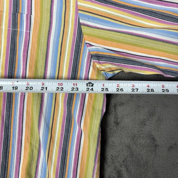 Daniel Ellissa Mens Fashion Dress Shirt 2XL 18.5 Multicolor Long Sleeve Colorful - Picture 6 of 8